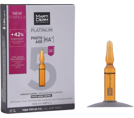 MartiDerm Ampolla Platinum Photo-Age HA+ 5 Unid.