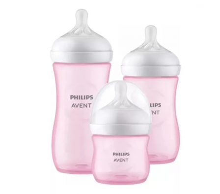 Avent Set 3 Biberones Natural Response Rosa