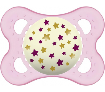 Mam Chupete Original Night Silicona 0/6M Rosa